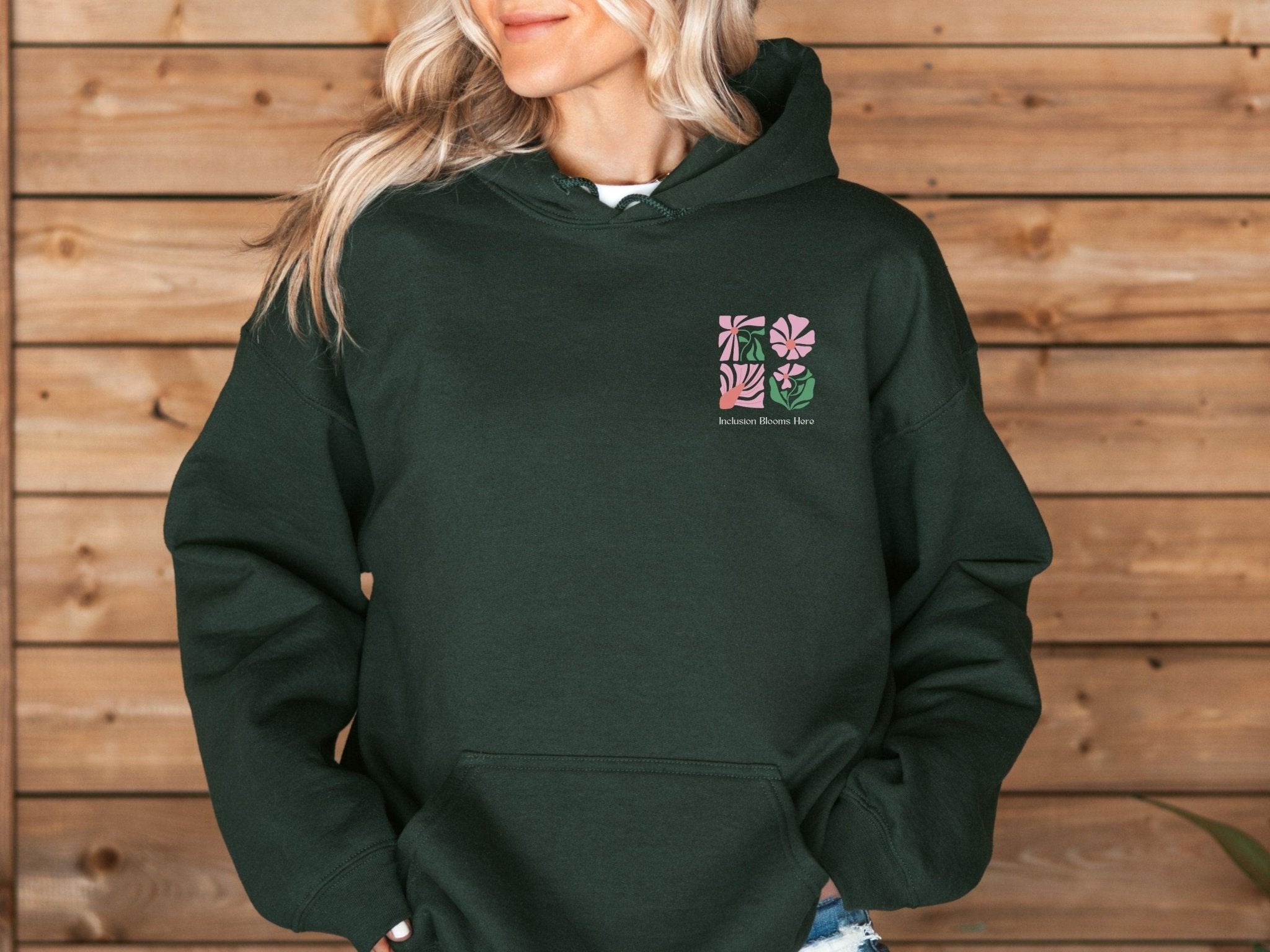 Autism Hoodie - Inclusion Blooms Here Hoodie - Daily Bloom
