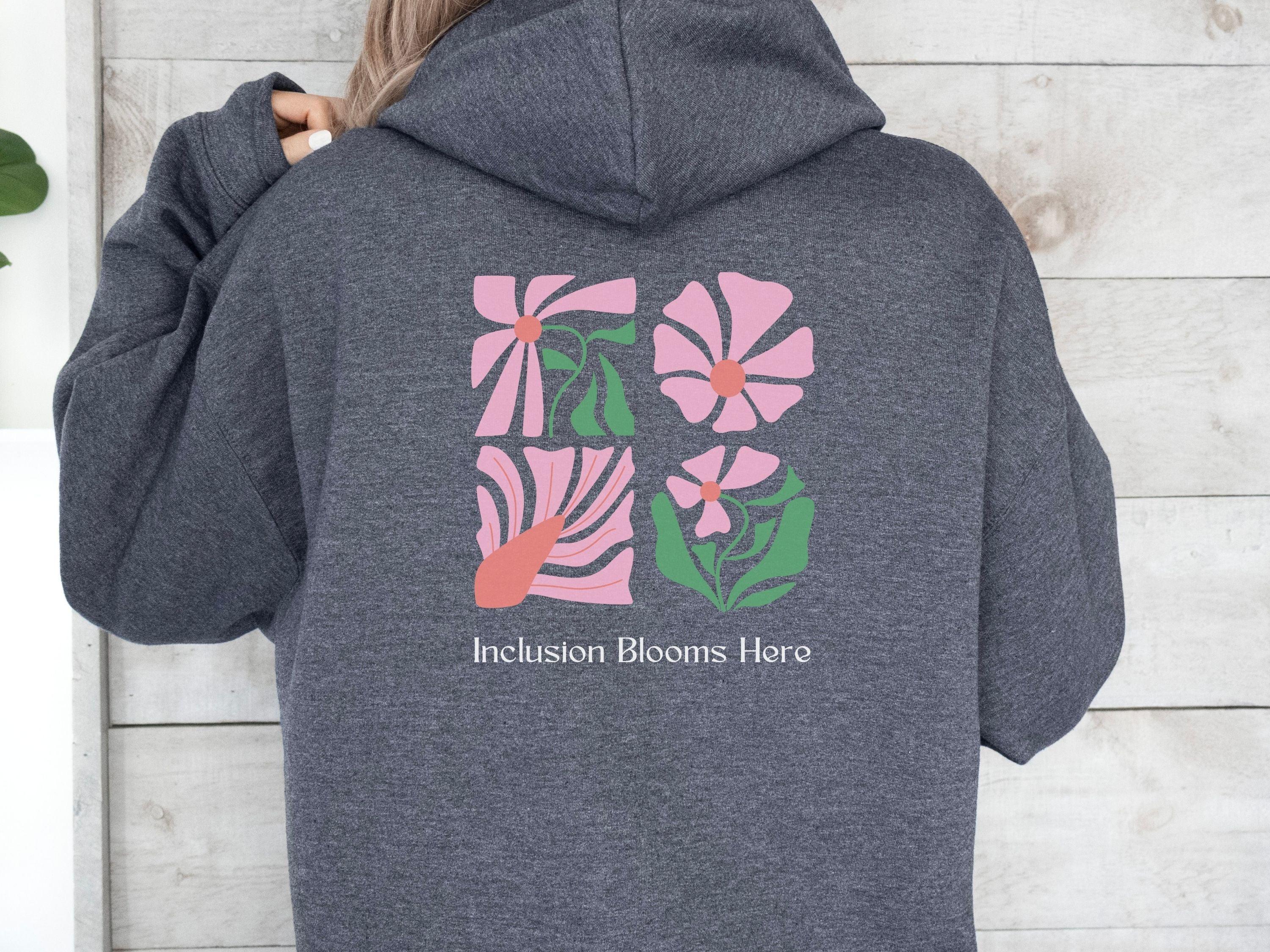 Inclusion Blooms Here Hoodie-Neurodiversity, ADHD & Autism Awareness & Acceptance Hoodie by Daily Bloom