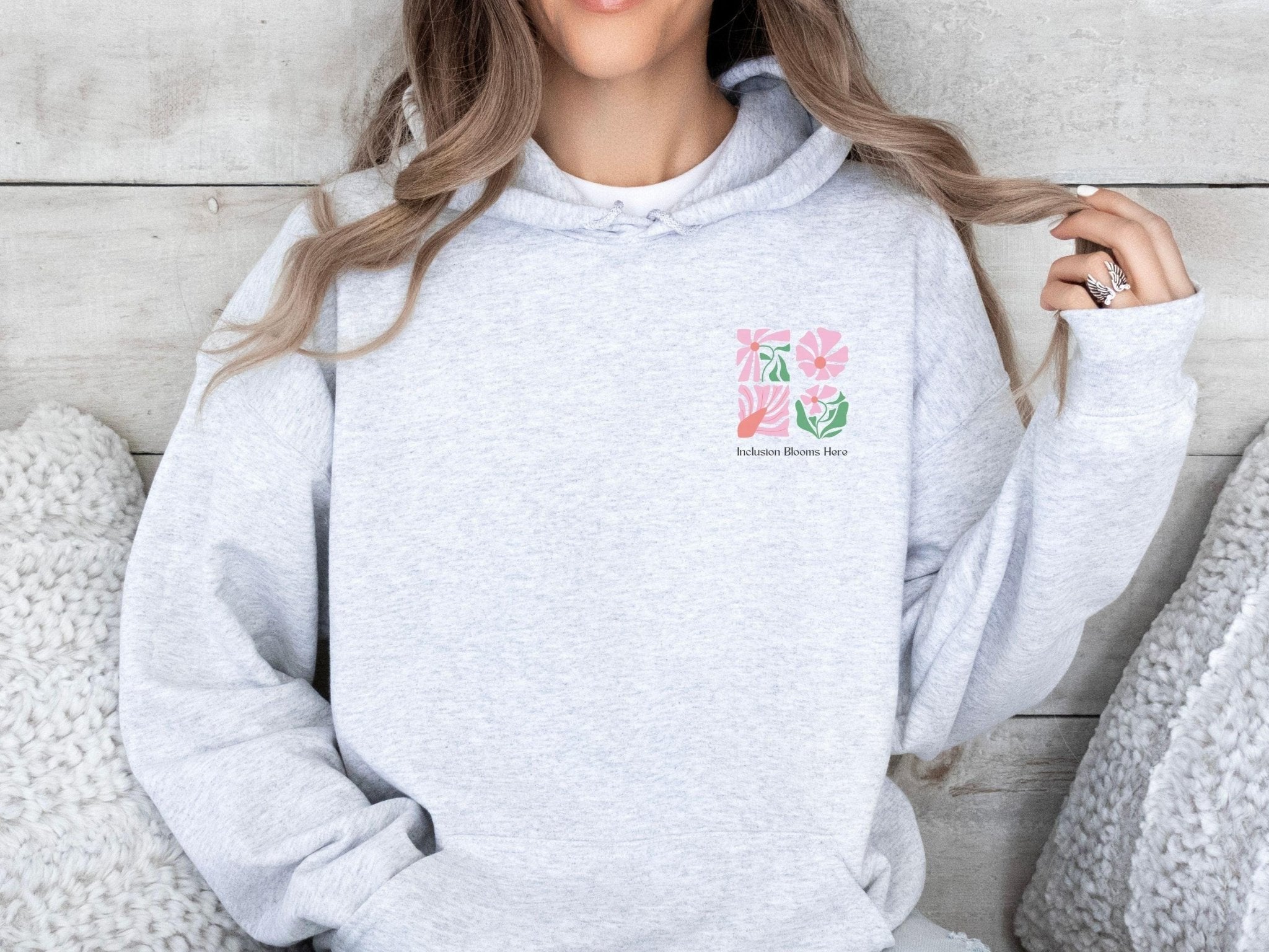 Autism Hoodie - Inclusion Blooms Here Hoodie - Daily Bloom