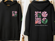 Inclusion Blooms Here Hoodie-Black-Neurodiversity, ADHD & Autism Awareness & Acceptance Hoodie by Daily Bloom