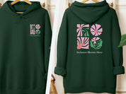 Inclusion Blooms Here Hoodie-Forest Green-Neurodiversity, ADHD & Autism Awareness & Acceptance Hoodie by Daily Bloom