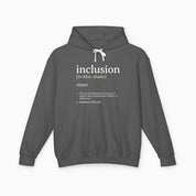 Autism Hoodie By Daily Bloom Inclusion Definition Comfort Colors Lightweight Hoodie Pepper / S