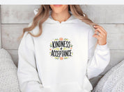 Kindness + Acceptance Hoodie-Neurodiversity, ADHD & Autism Awareness & Acceptance Hoodie by Daily Bloom