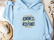 Kindness + Acceptance Hoodie-Light Blue-Neurodiversity, ADHD & Autism Awareness & Acceptance Hoodie by Daily Bloom