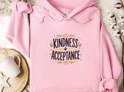 Kindness + Acceptance Hoodie-Light Pink-Neurodiversity, ADHD & Autism Awareness & Acceptance Hoodie by Daily Bloom