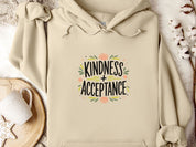 Kindness + Acceptance Hoodie-Sand-Neurodiversity, ADHD & Autism Awareness & Acceptance Hoodie by Daily Bloom