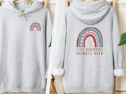 Life Happens Visuals Help Hoodie-Ash-Neurodiversity, ADHD & Autism Awareness & Acceptance Hoodie by Daily Bloom