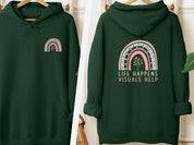 Life Happens Visuals Help Hoodie-Forest Green-Neurodiversity, ADHD & Autism Awareness & Acceptance Hoodie by Daily Bloom