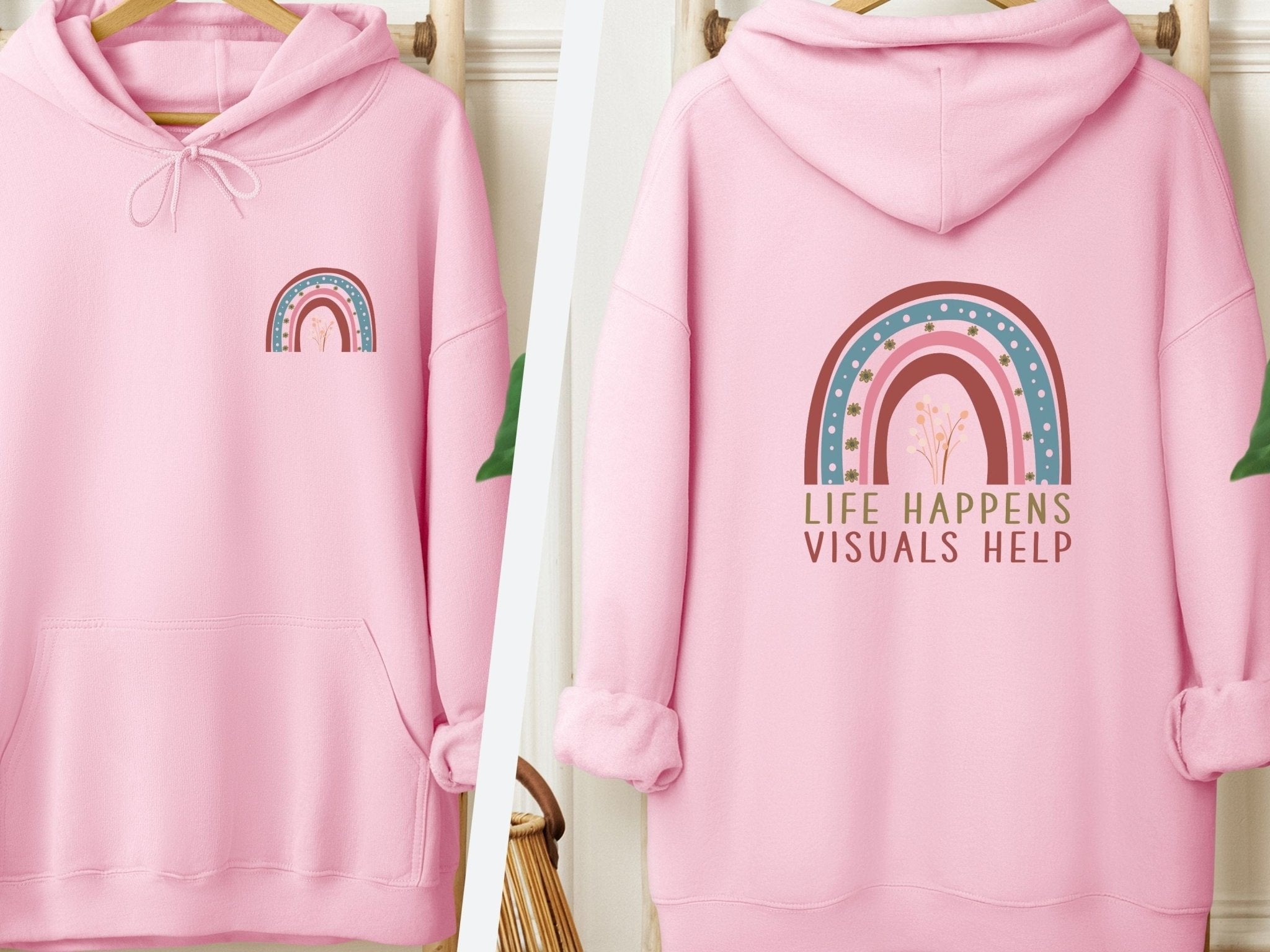 Autism Hoodie - Life Happens Visuals Help Hoodie - Daily Bloom