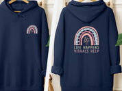 Life Happens Visuals Help Hoodie-Navy-Neurodiversity, ADHD & Autism Awareness & Acceptance Hoodie by Daily Bloom