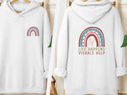 Life Happens Visuals Help Hoodie-White-Neurodiversity, ADHD & Autism Awareness & Acceptance Hoodie by Daily Bloom