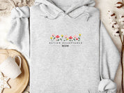 Mom Autism Acceptance Flowers Hoodie-Ash-Neurodiversity, ADHD & Autism Awareness & Acceptance Hoodie by Daily Bloom
