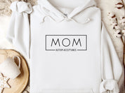 Mom Autism Acceptance Frame Hoodie-White-Neurodiversity, ADHD & Autism Awareness & Acceptance Hoodie by Daily Bloom