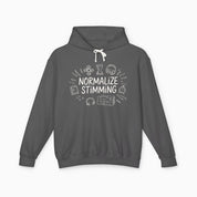 Autism Hoodie By Daily Bloom Normalize Stimming Comfort Colors Lightweight Hoodie Pepper / S