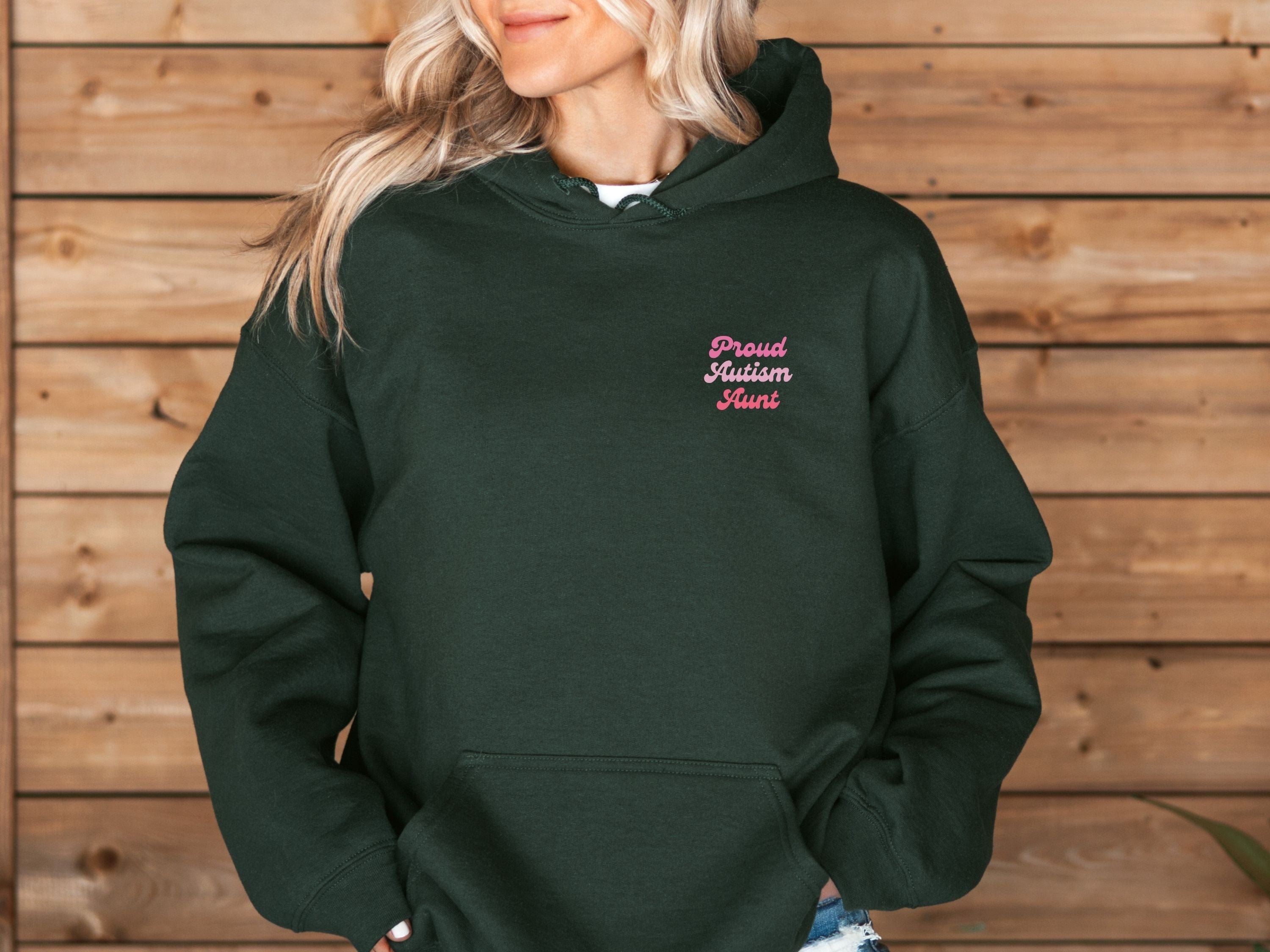 Proud Autism Aunt Hoodie-Neurodiversity, ADHD & Autism Awareness & Acceptance Hoodie by Daily Bloom