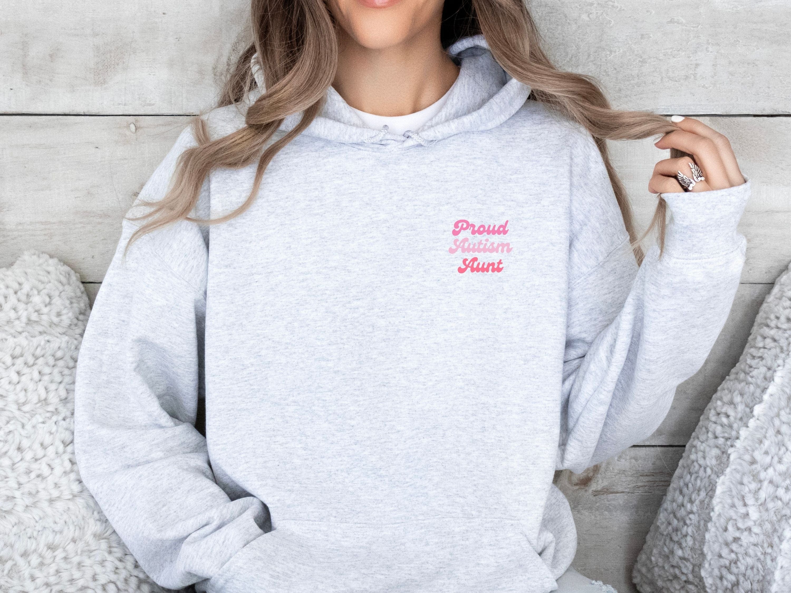 Proud Autism Aunt Hoodie-Neurodiversity, ADHD & Autism Awareness & Acceptance Hoodie by Daily Bloom