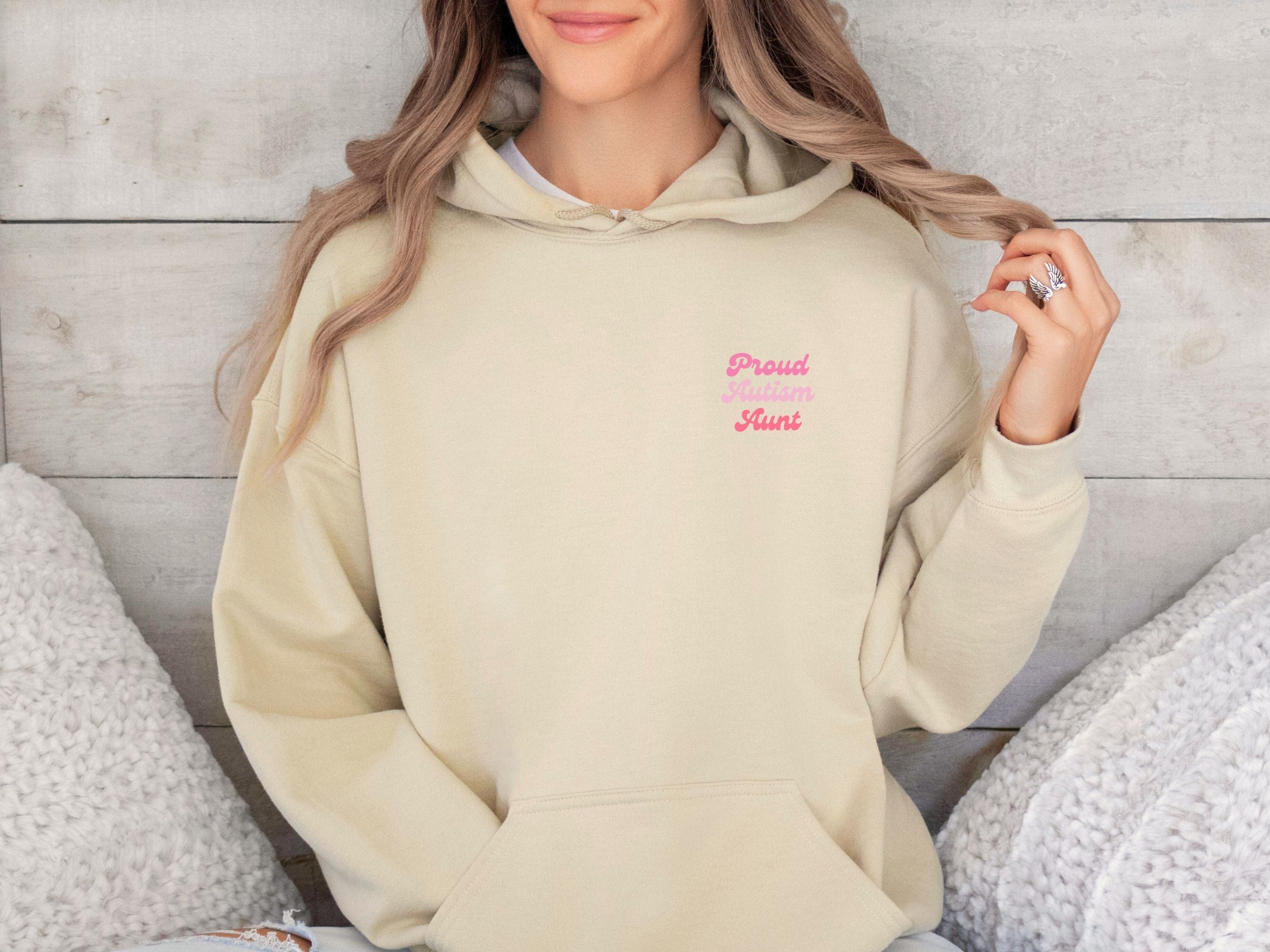 Proud Autism Aunt Hoodie-Neurodiversity, ADHD & Autism Awareness & Acceptance Hoodie by Daily Bloom