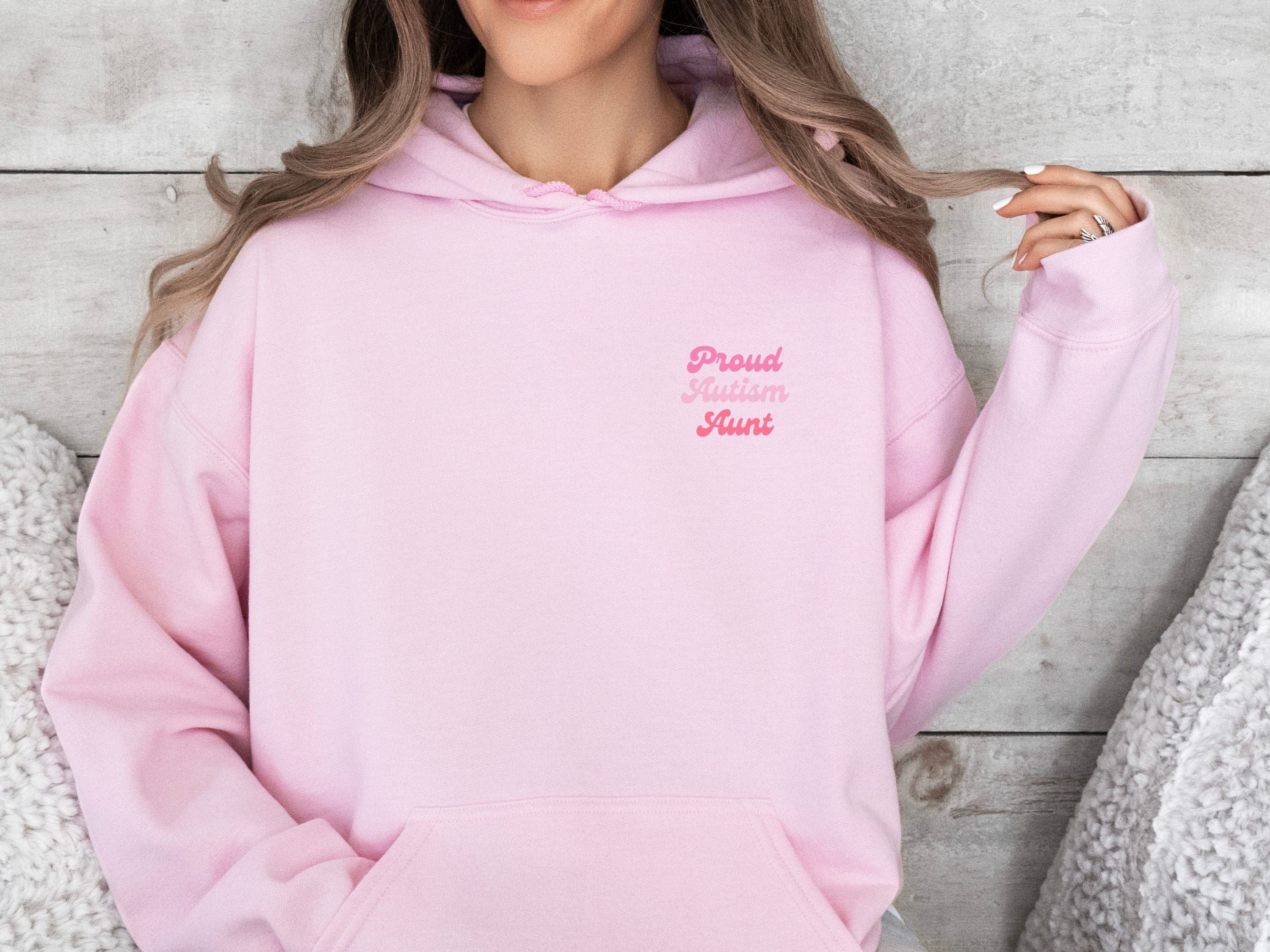Proud Autism Aunt Hoodie-Neurodiversity, ADHD & Autism Awareness & Acceptance Hoodie by Daily Bloom