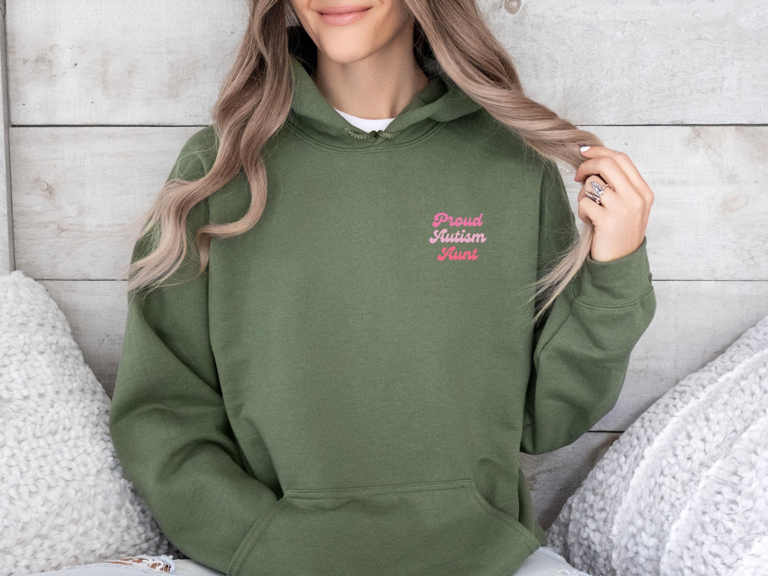 Proud Autism Aunt Hoodie-Neurodiversity, ADHD & Autism Awareness & Acceptance Hoodie by Daily Bloom