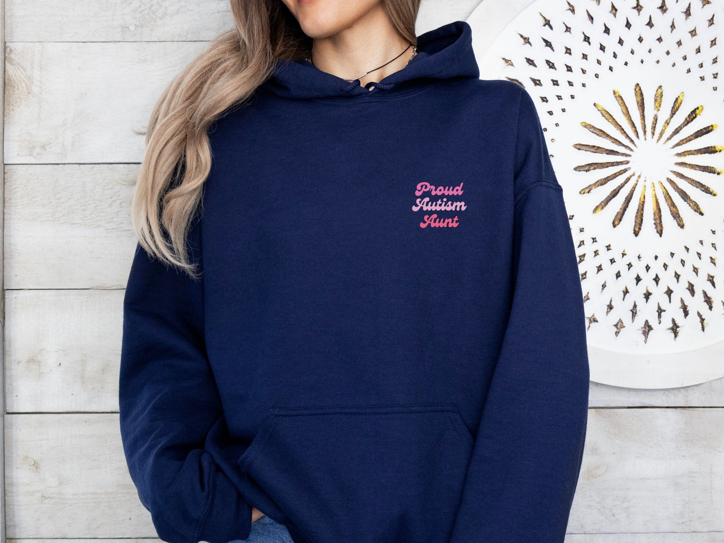 Proud Autism Aunt Hoodie-Neurodiversity, ADHD & Autism Awareness & Acceptance Hoodie by Daily Bloom