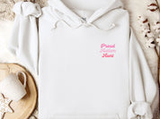 Proud Autism Aunt Hoodie-White-Neurodiversity, ADHD & Autism Awareness & Acceptance Hoodie by Daily Bloom