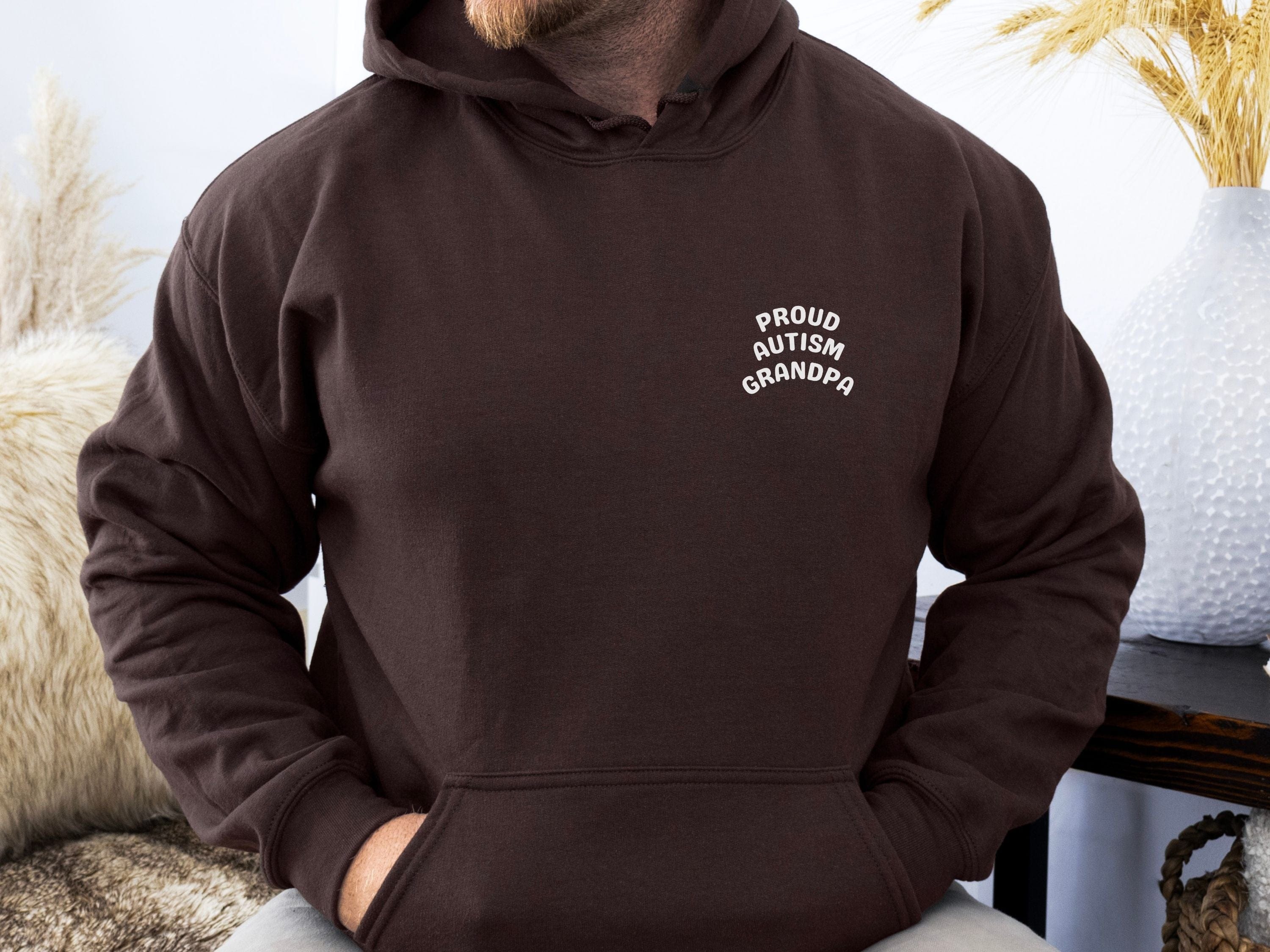 Proud Autism Grandpa Hoodie-Neurodiversity, ADHD & Autism Awareness & Acceptance Hoodie by Daily Bloom