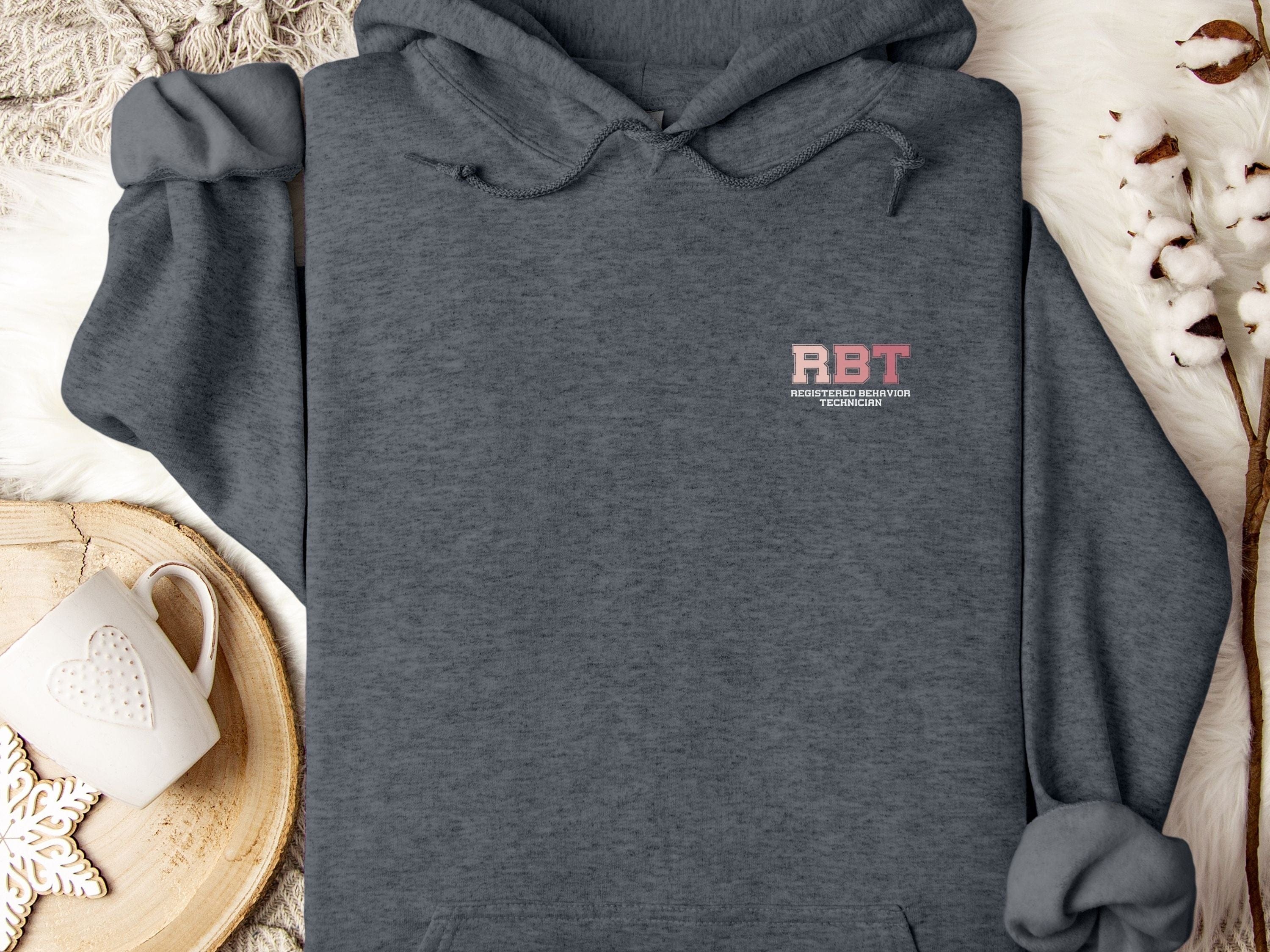 RBT Collegiate Hoodie-Dark Heather-Neurodiversity, ADHD & Autism Awareness & Acceptance Hoodie by Daily Bloom