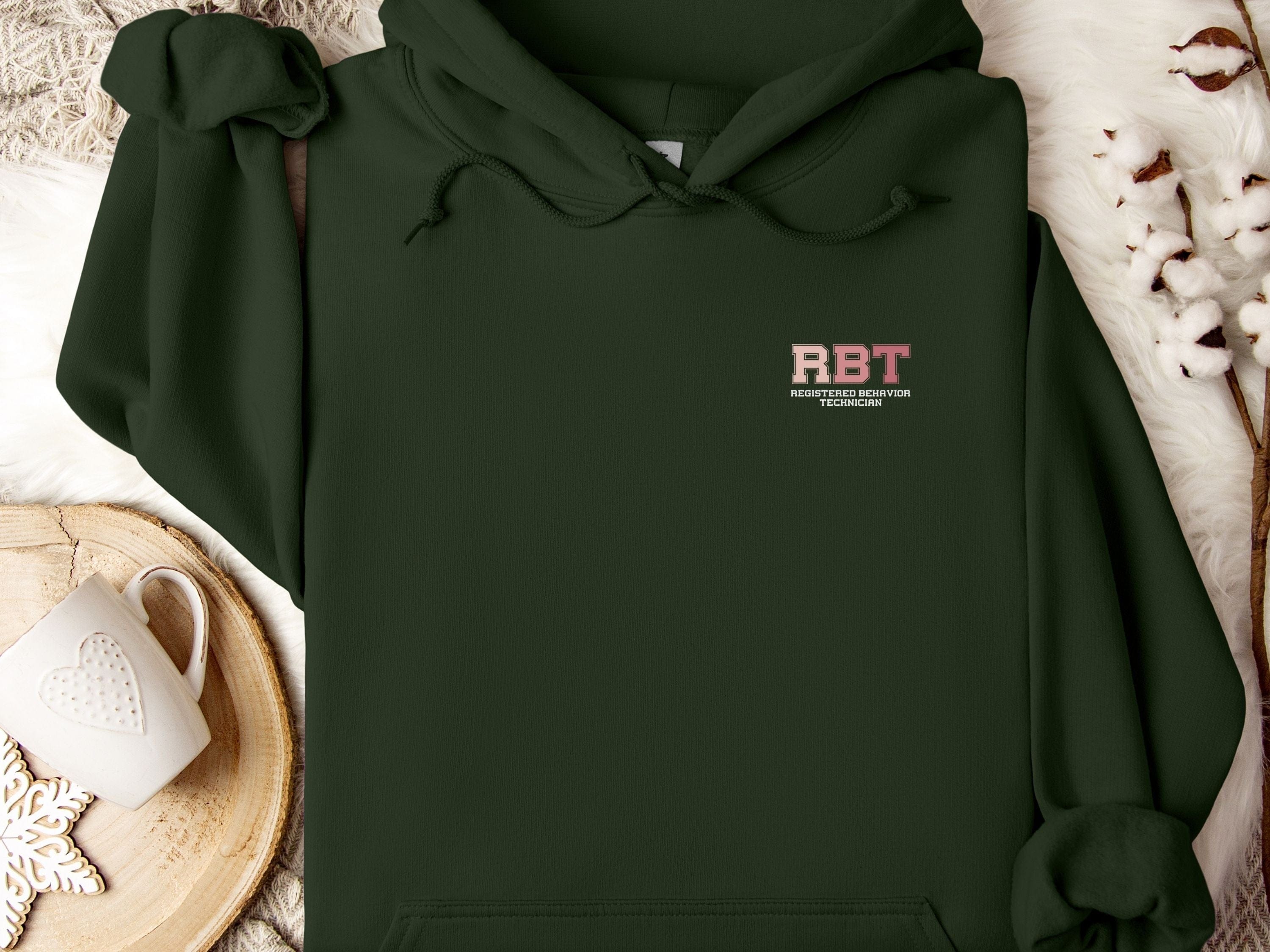 RBT Collegiate Hoodie-Forest Green-Neurodiversity, ADHD & Autism Awareness & Acceptance Hoodie by Daily Bloom