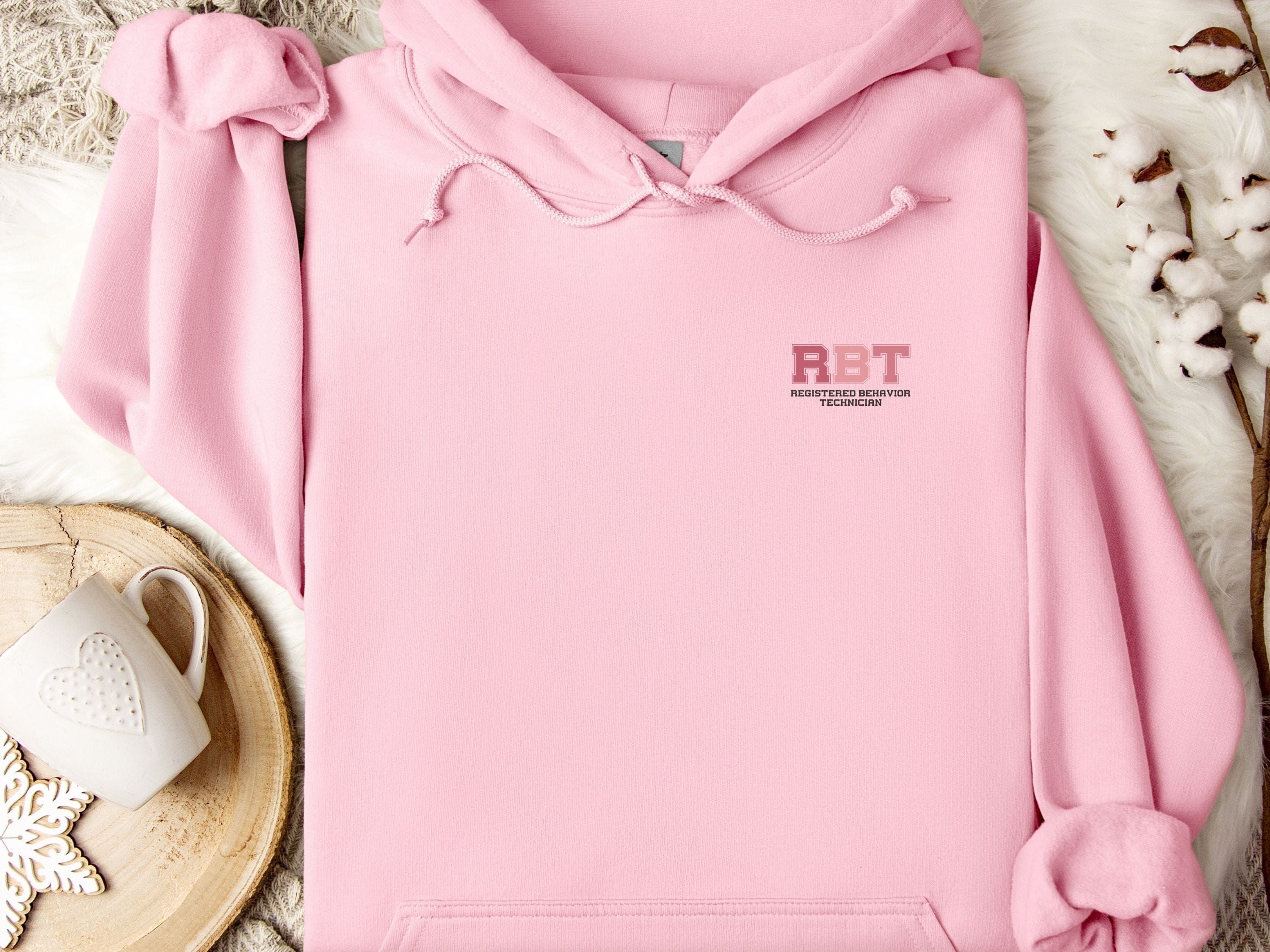 RBT Collegiate Hoodie-Light Pink-Neurodiversity, ADHD & Autism Awareness & Acceptance Hoodie by Daily Bloom
