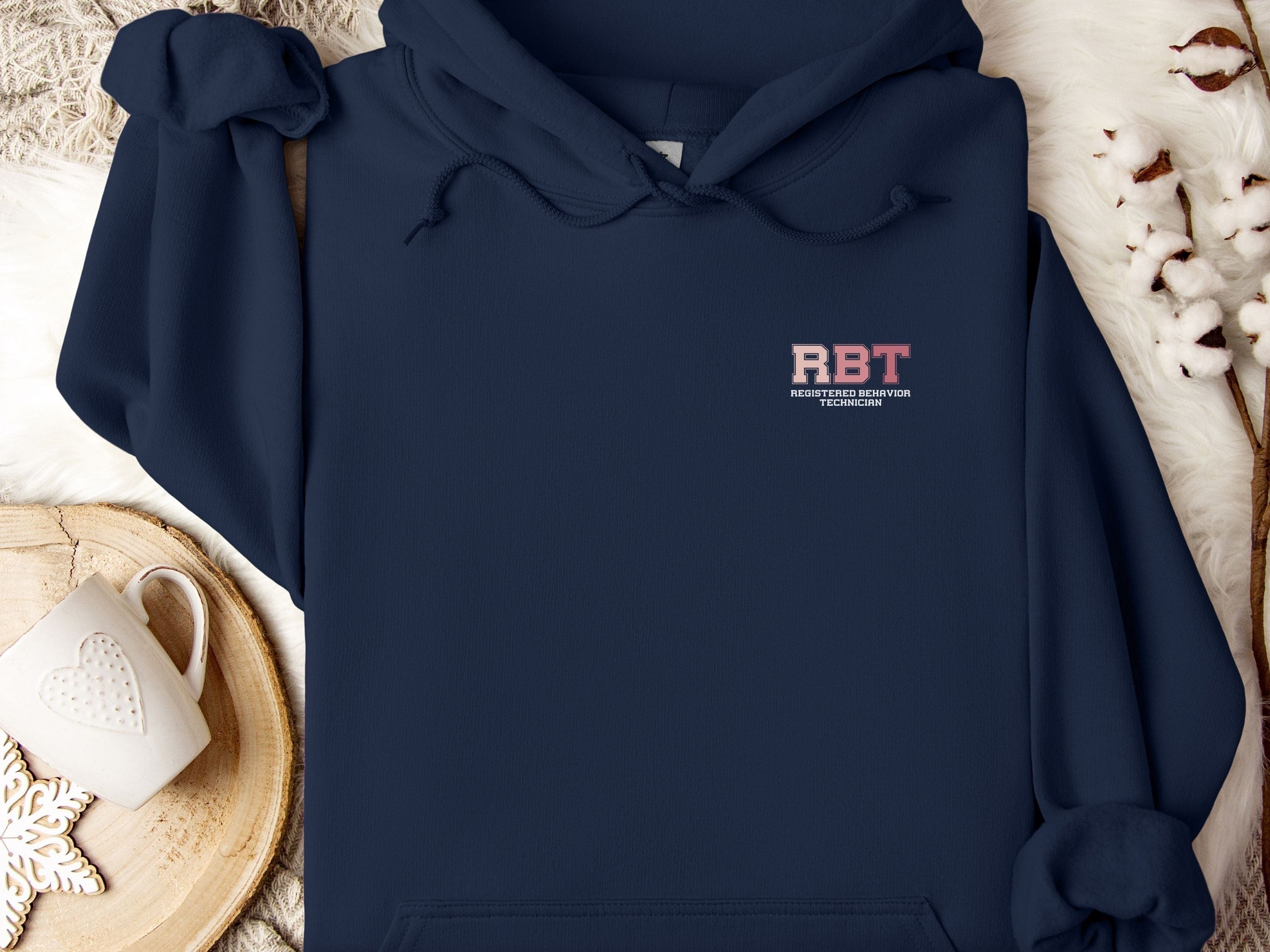 RBT Collegiate Hoodie-Navy-Neurodiversity, ADHD & Autism Awareness & Acceptance Hoodie by Daily Bloom