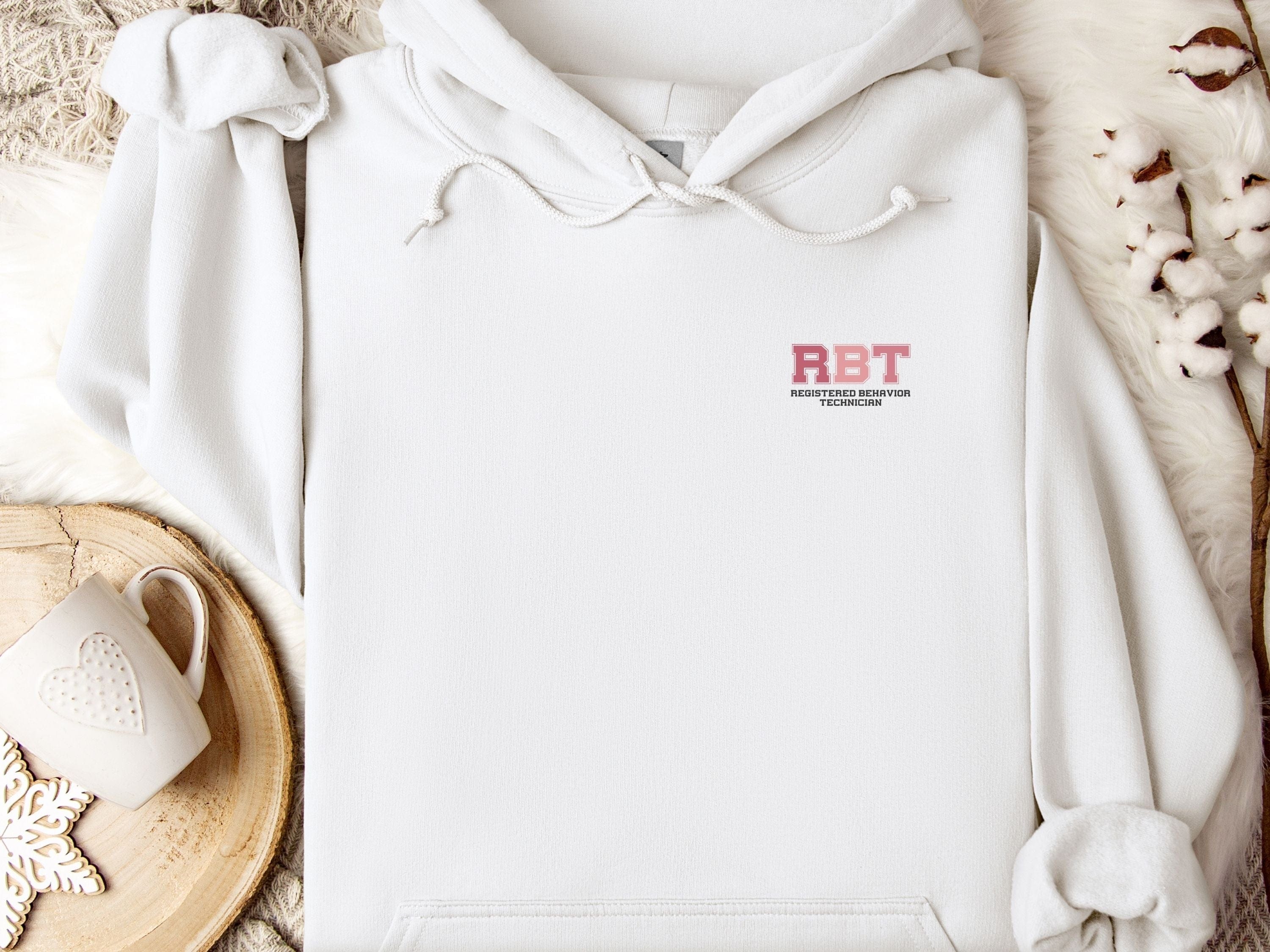 RBT Collegiate Hoodie-White-Neurodiversity, ADHD & Autism Awareness & Acceptance Hoodie by Daily Bloom