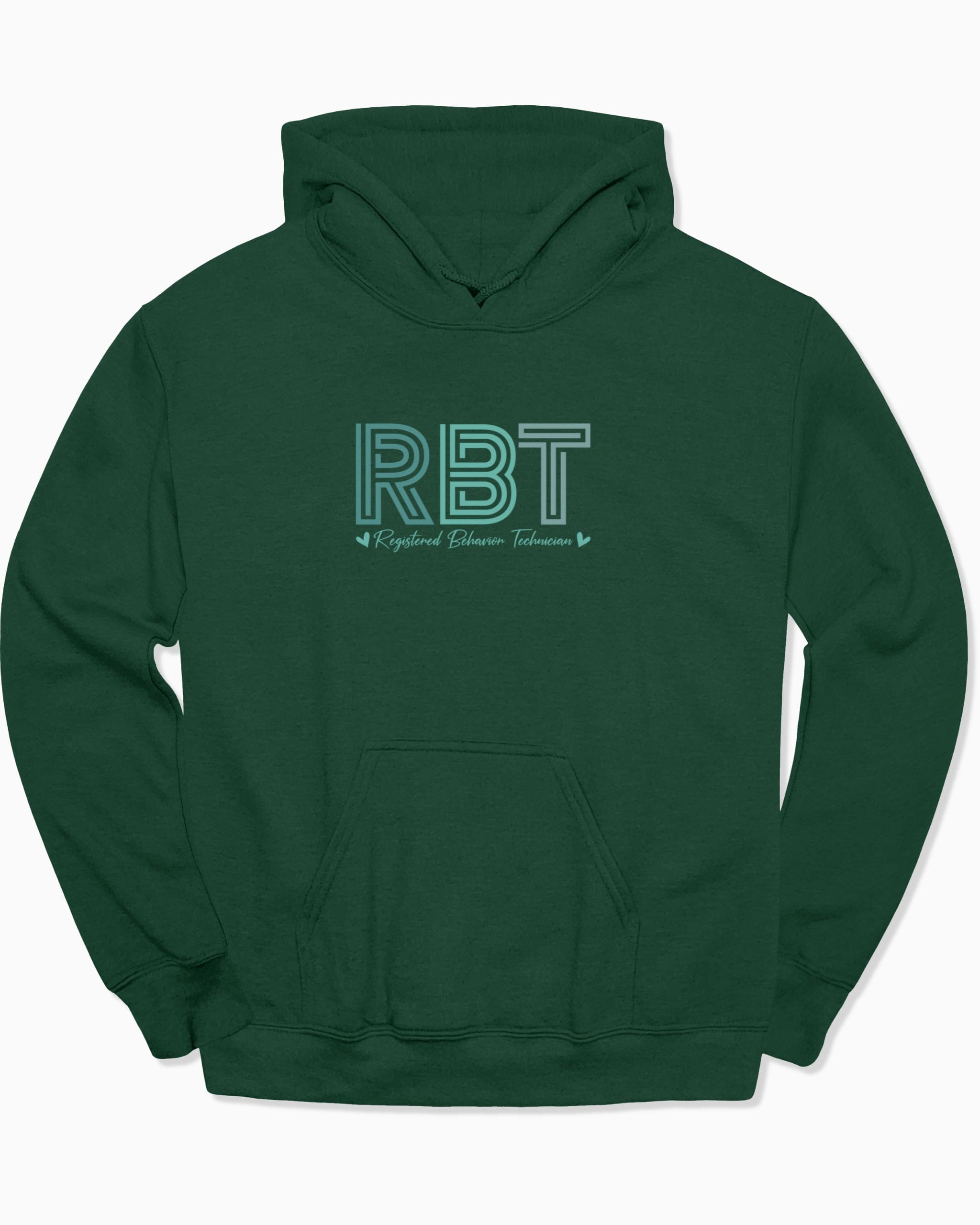 RBT Geometric Hoodie-Forest Green-Neurodiversity, ADHD & Autism Awareness & Acceptance Hoodie by Daily Bloom