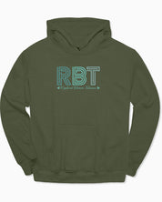 RBT Geometric Hoodie-Military Green-Neurodiversity, ADHD & Autism Awareness & Acceptance Hoodie by Daily Bloom