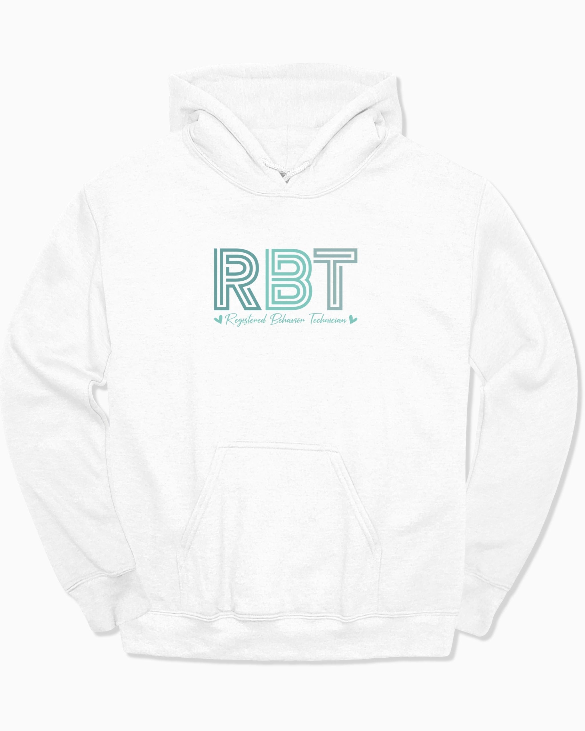 RBT Geometric Hoodie-White-Neurodiversity, ADHD & Autism Awareness & Acceptance Hoodie by Daily Bloom