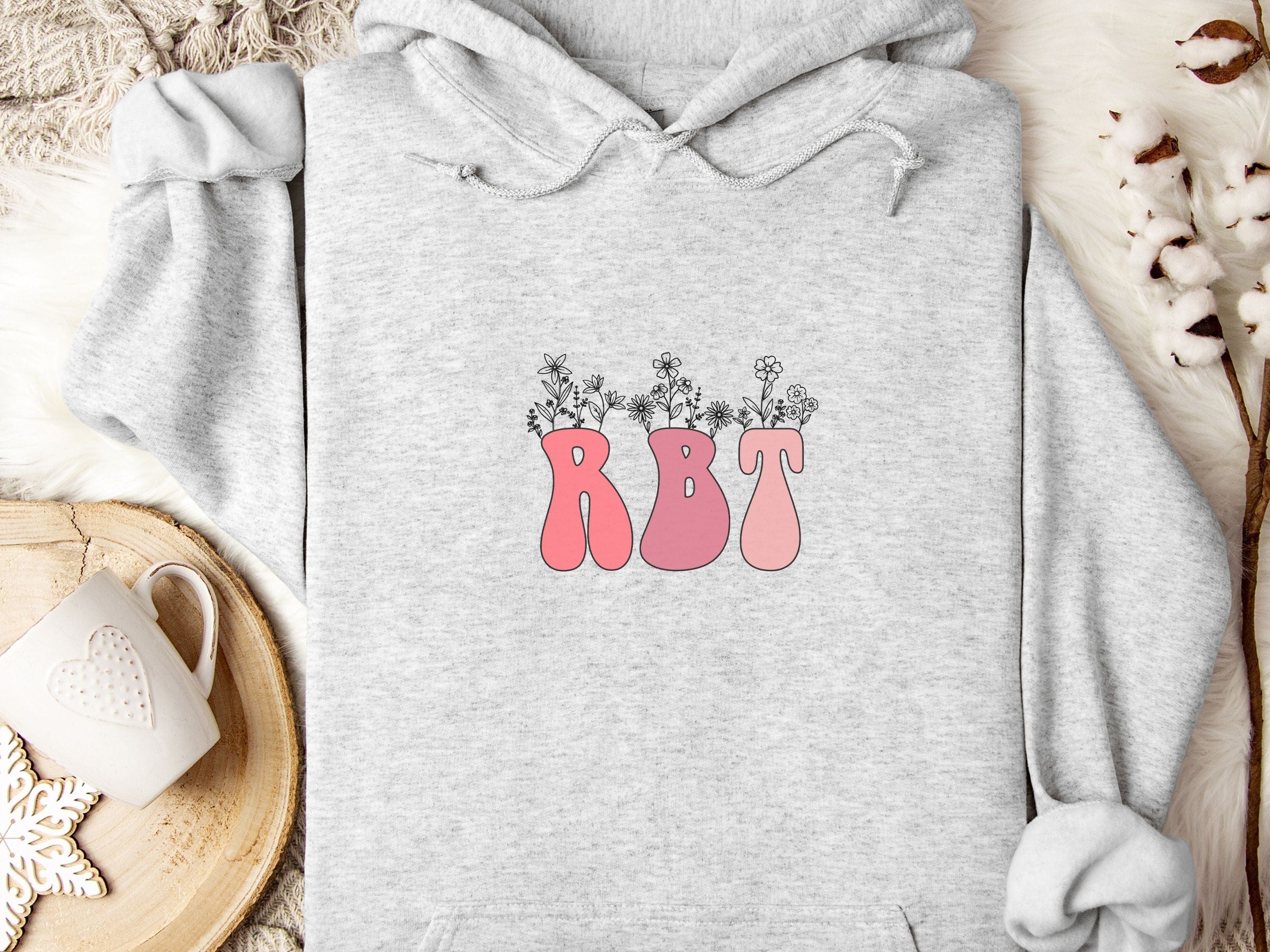 RBT Groovy Wildflowers Hoodie-Ash-Neurodiversity, ADHD & Autism Awareness & Acceptance Hoodie by Daily Bloom