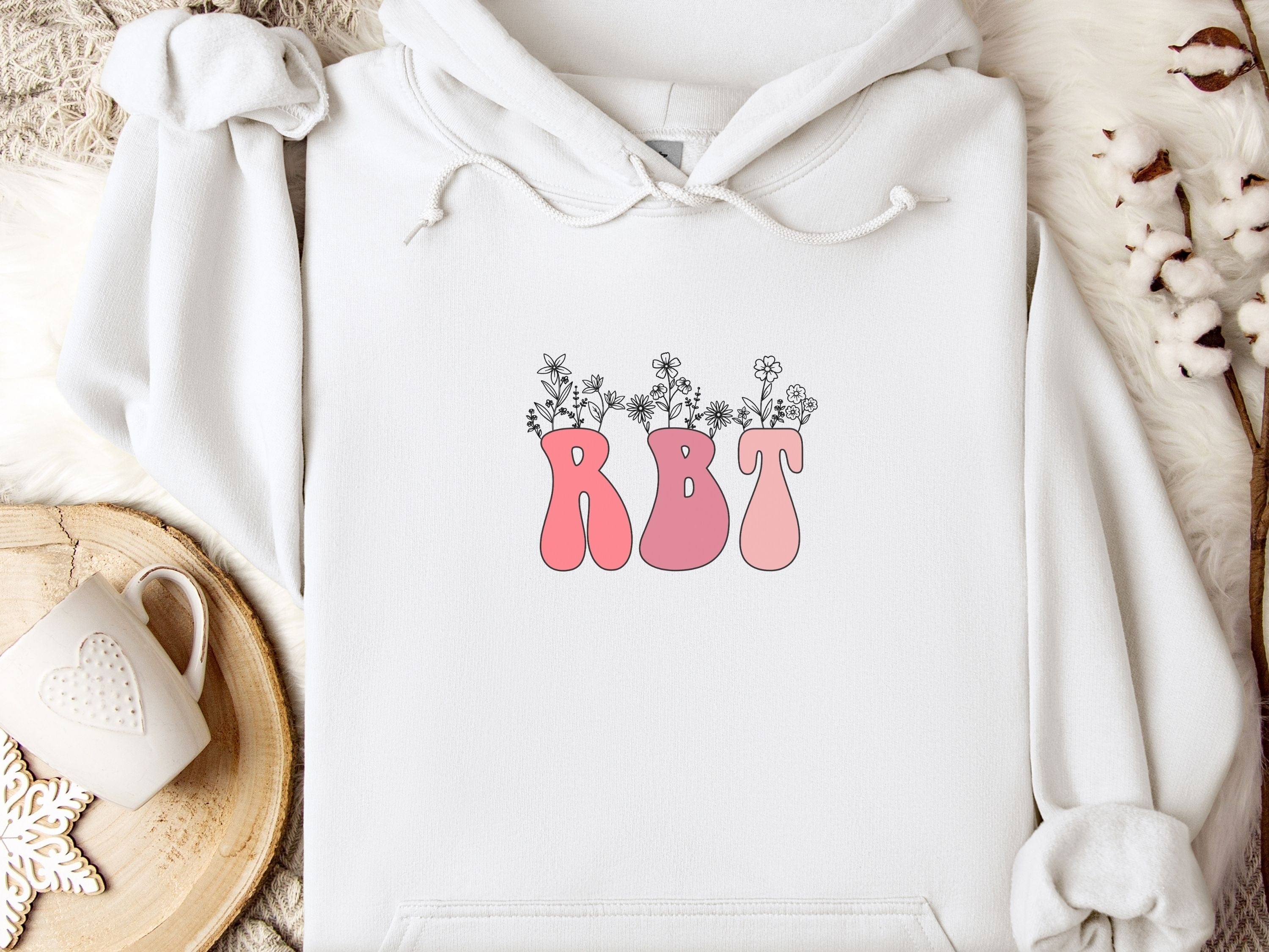 RBT Groovy Wildflowers Hoodie-White-Neurodiversity, ADHD & Autism Awareness & Acceptance Hoodie by Daily Bloom