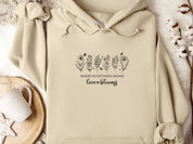 Where Acceptance Grows Love Blooms Hoodie-Sand-Neurodiversity, ADHD & Autism Awareness & Acceptance Hoodie by Daily Bloom