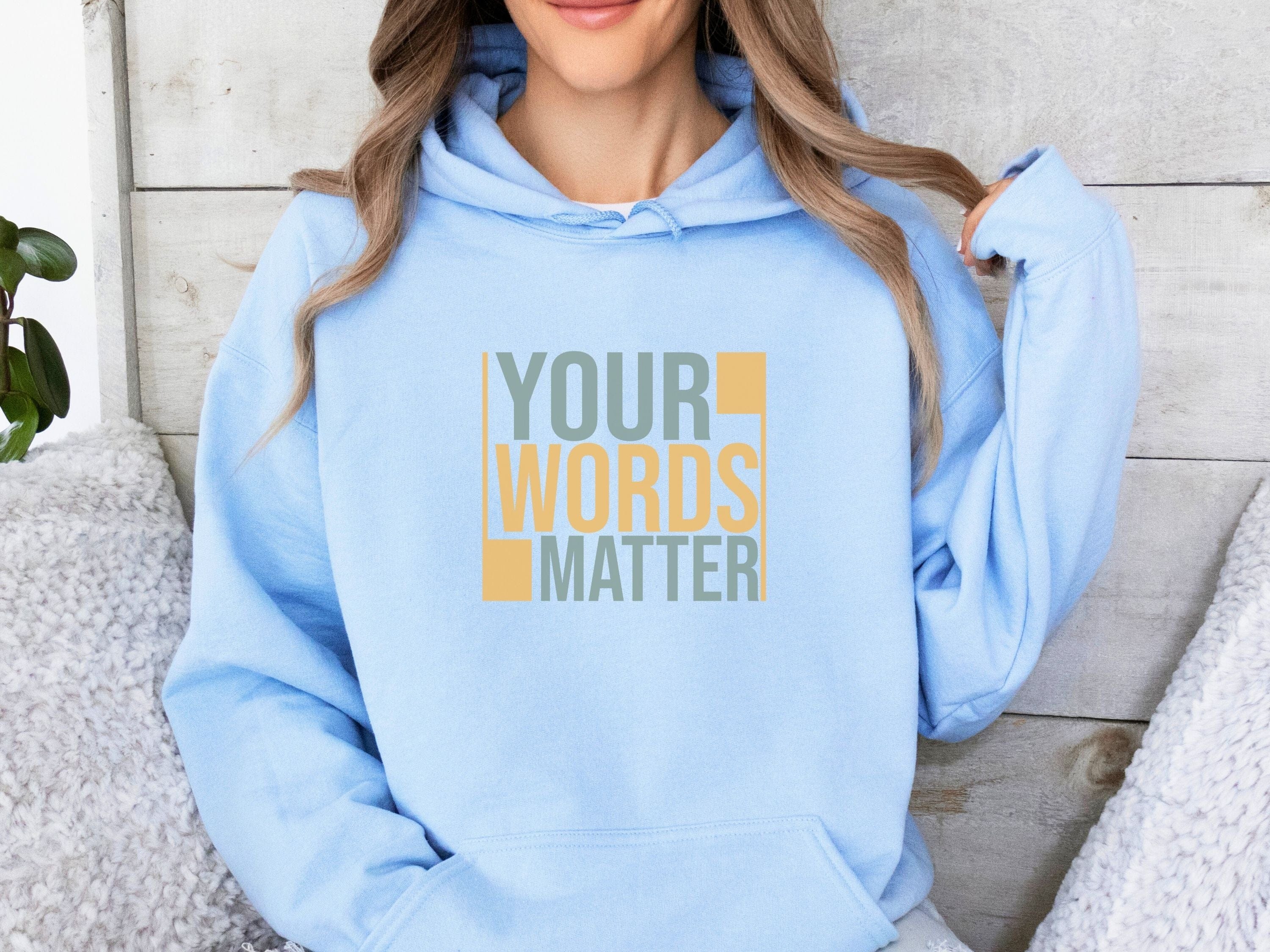 Your Words Matter - Bold Statement Hoodie-Neurodiversity, ADHD & Autism Awareness & Acceptance Hoodie by Daily Bloom