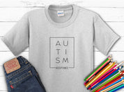 Autism Acceptance Box Kids T-Shirt-Ash-Neurodiversity, ADHD & Autism Awareness & Acceptance Kids clothes by Daily Bloom