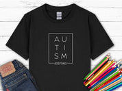Autism Acceptance Box Kids T-Shirt-Black-Neurodiversity, ADHD & Autism Awareness & Acceptance Kids clothes by Daily Bloom