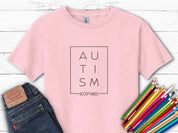 Autism Acceptance Box Kids T-Shirt-Light Pink-Neurodiversity, ADHD & Autism Awareness & Acceptance Kids clothes by Daily Bloom