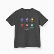 Autism Kids clothes By Daily Bloom Autism Awareness 2025 - Affirmation Handprints Youth T-Shirt Dark Heather / XS