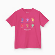 Autism Kids clothes By Daily Bloom Autism Awareness 2025 - Affirmation Handprints Youth T-Shirt Heliconia / XS