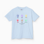 Autism Kids clothes By Daily Bloom Autism Awareness 2025 - Affirmation Handprints Youth T-Shirt Light Blue / XS
