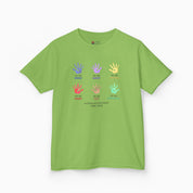 Autism Kids clothes By Daily Bloom Autism Awareness 2025 - Affirmation Handprints Youth T-Shirt Lime / XS