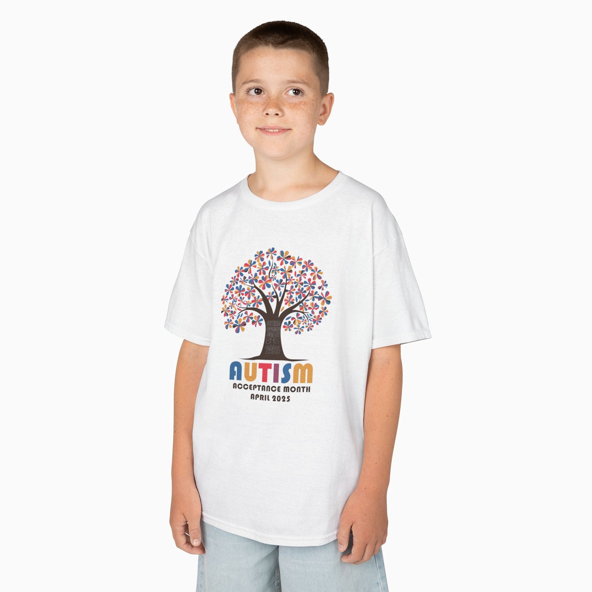 Autism Kids clothes By Daily Bloom Autism Awareness 2025 - Tree of Acceptance Youth T-Shirt