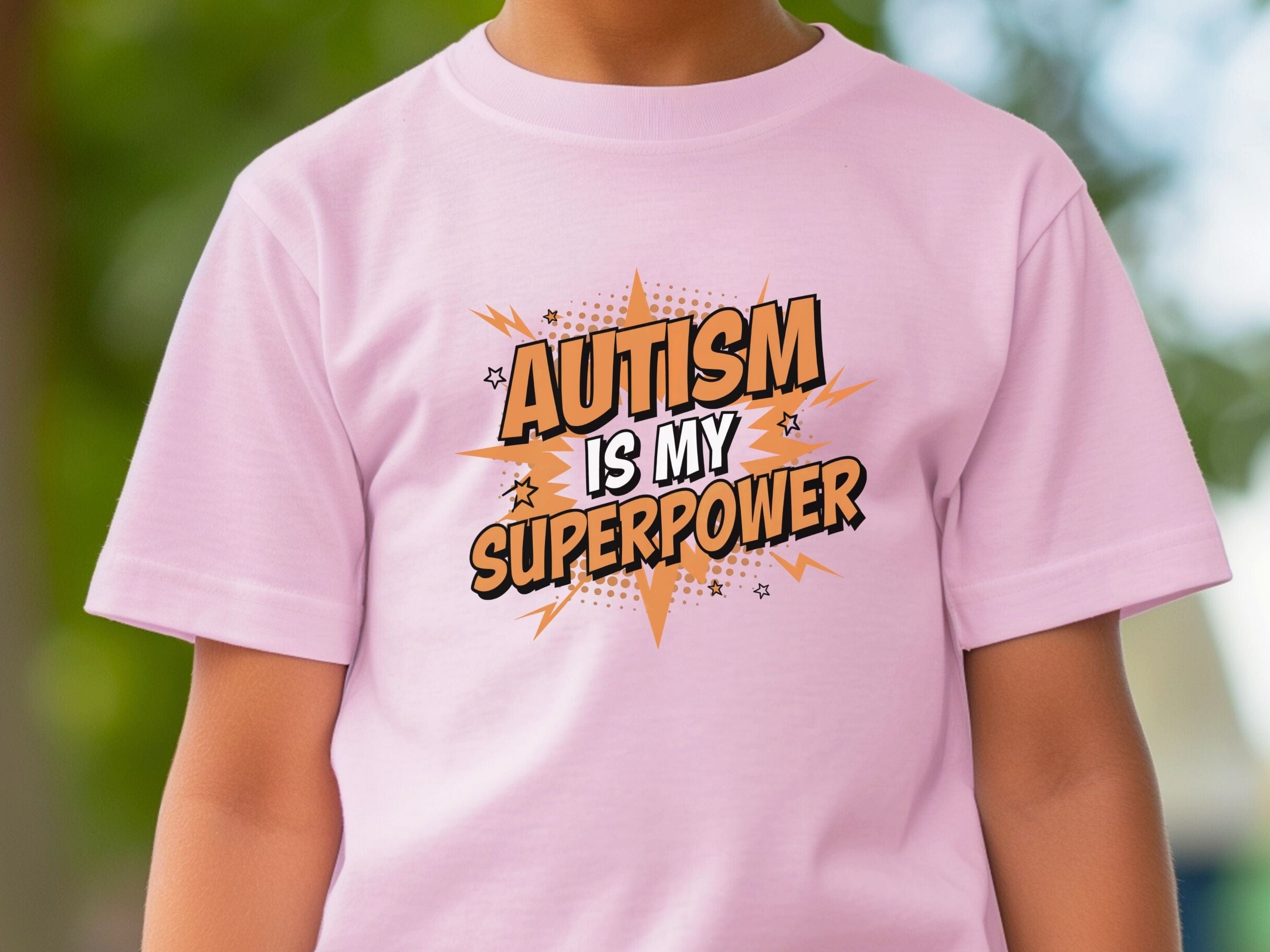 Autism Is My Superpower Kids T-Shirt-Neurodiversity, ADHD & Autism Awareness & Acceptance Kids clothes by Daily Bloom