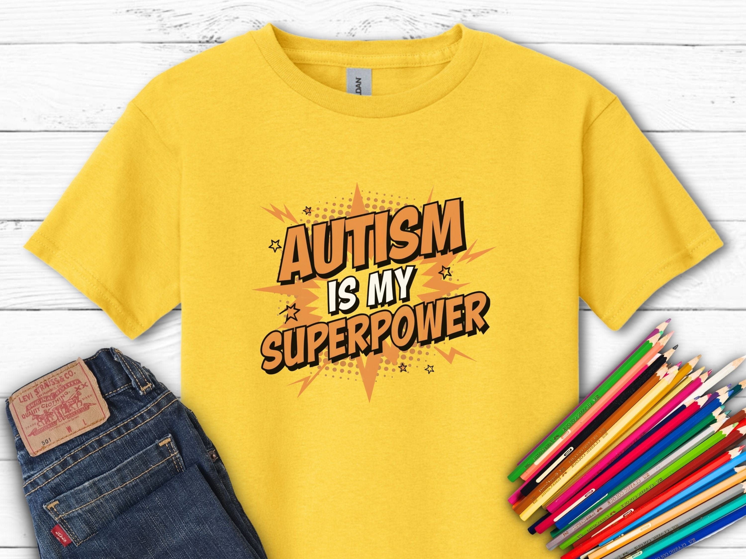 Autism Is My Superpower Kids T-Shirt-Daisy-Neurodiversity, ADHD & Autism Awareness & Acceptance Kids clothes by Daily Bloom