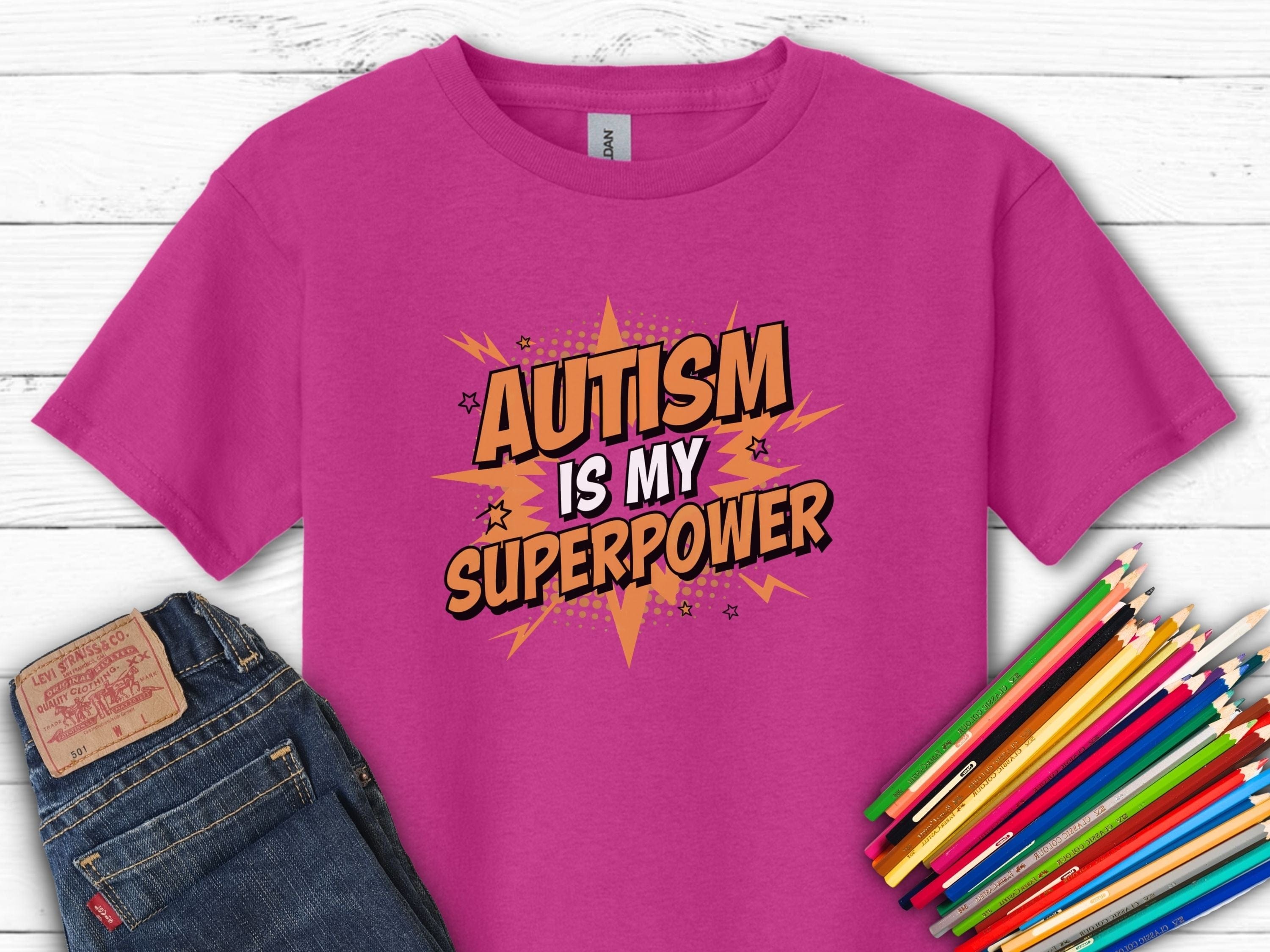 Autism Is My Superpower Kids T-Shirt-Heliconia-Neurodiversity, ADHD & Autism Awareness & Acceptance Kids clothes by Daily Bloom