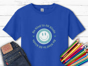 Be Kind to All Kinds Kids T-Shirt-Royal-Neurodiversity, ADHD & Autism Awareness & Acceptance Kids clothes by Daily Bloom